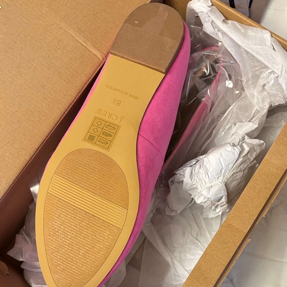 J. Crew Intense Pink Bow Loafers - Picture 4 of 6